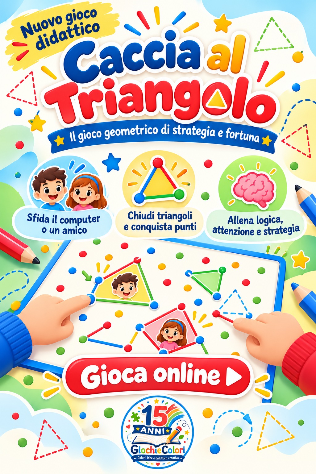 Caccia al Triangolo - gioco geometrico online
