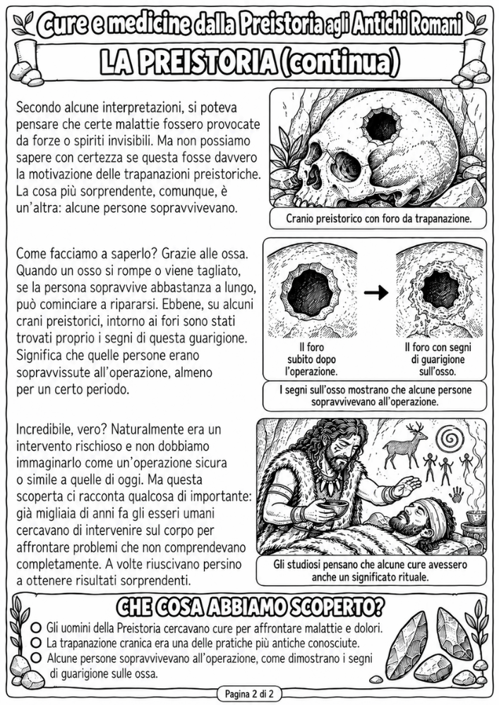 Anteprima della seconda scheda didattica sulla trapanazione cranica