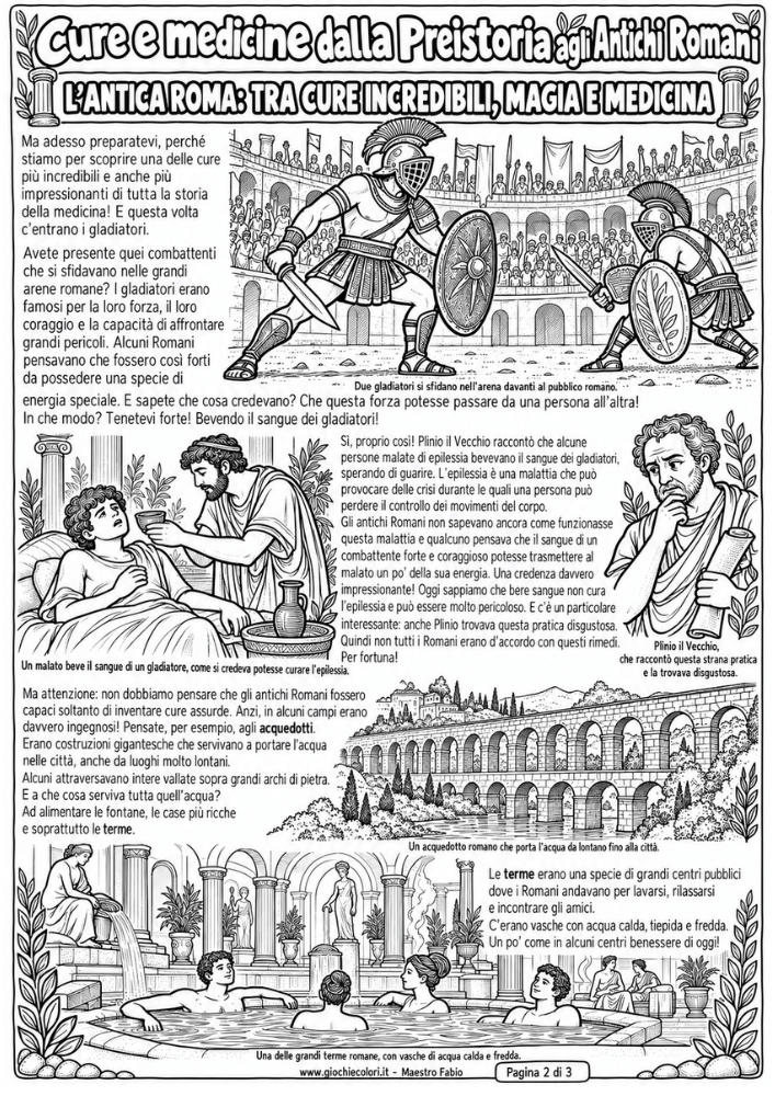 Seconda scheda: gladiatori, medicina e terme romane